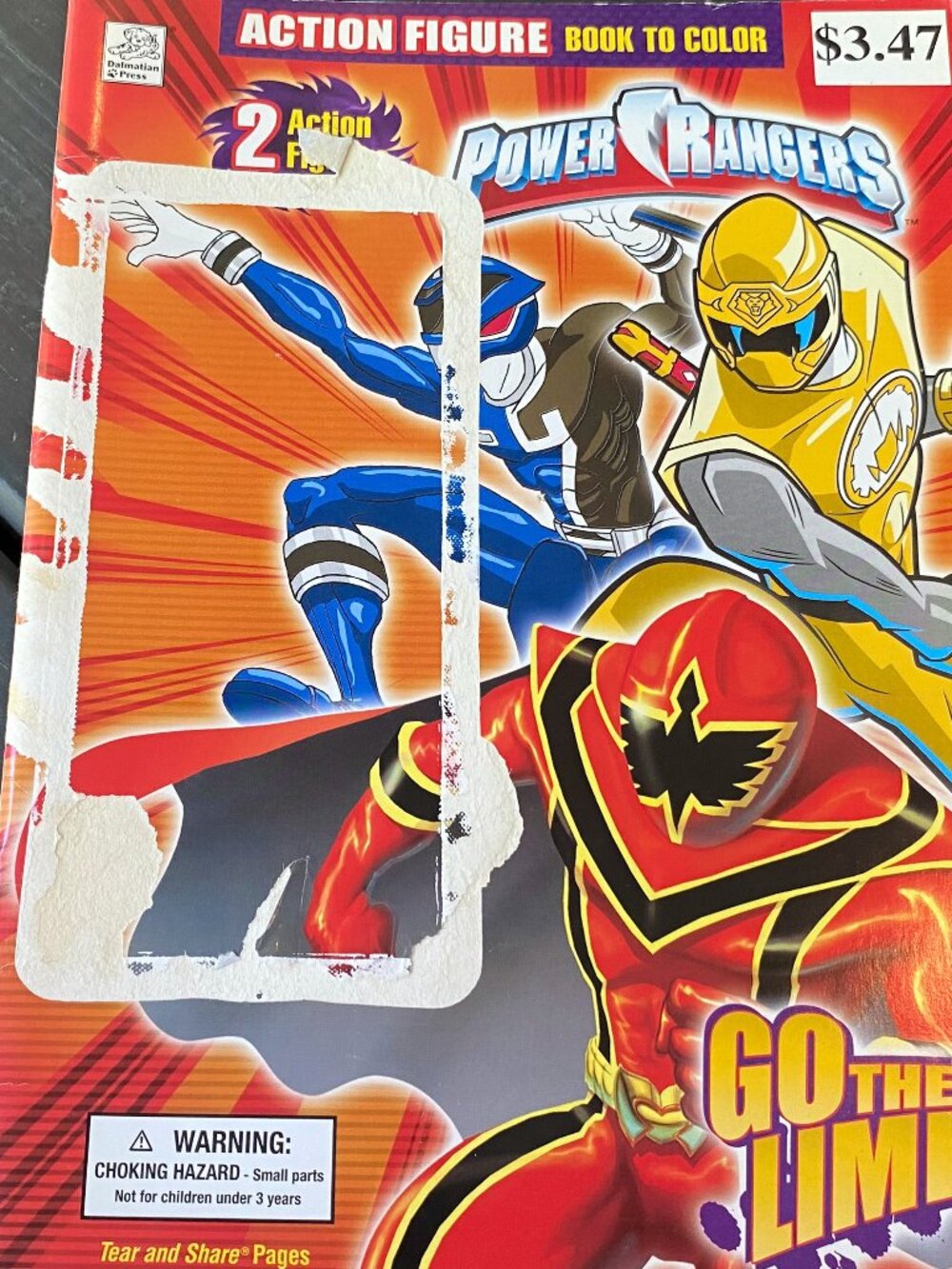 Power Rangers- Action Figure- Book to color-used!